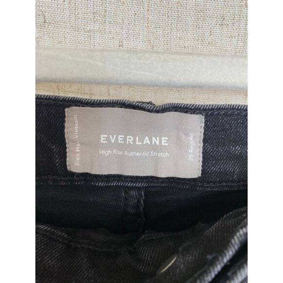 Everlane Black High Rise Authentic Stretch Skinny Exposed Buttons Jeans Size 29 - Picture 5 of 14